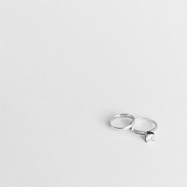 engagement ring and wedding band