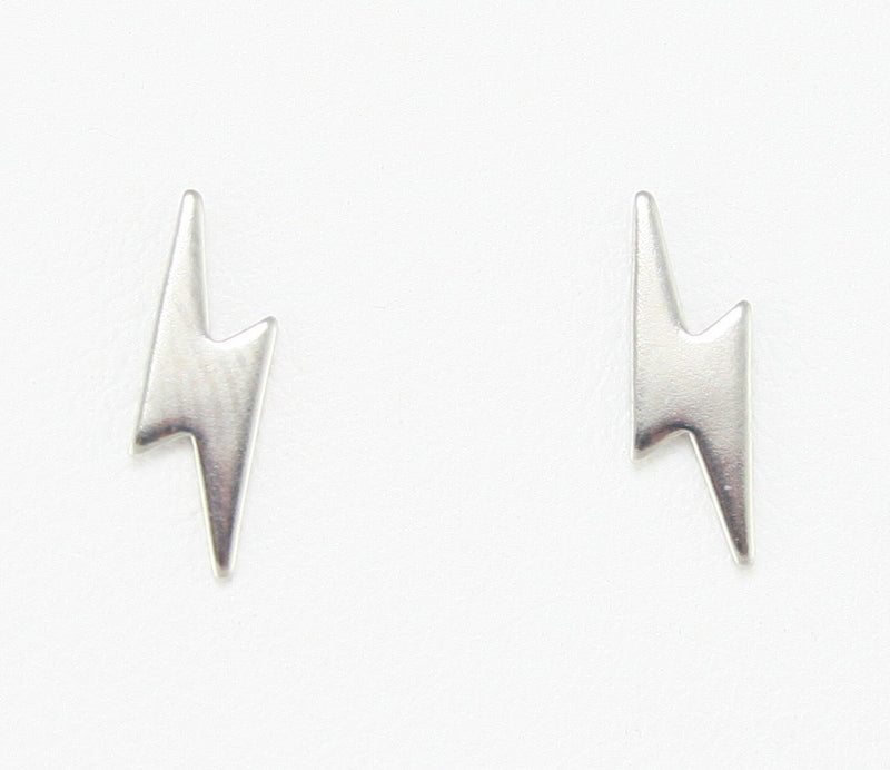 Earrings: White Metal, Lightni
